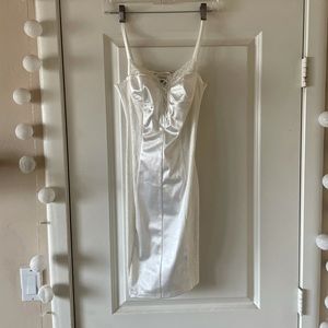 Tiger mist White slip silk dress